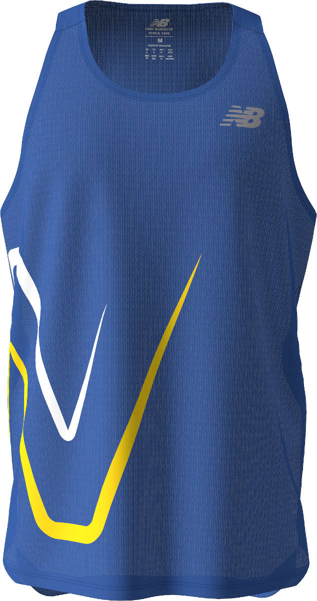 New Balance Mens Graphic Impact Run Singlet E Outdoor